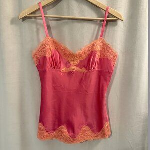 💖 Y2K Express Design Studio Satin + Lace Cami – Size XS 💖